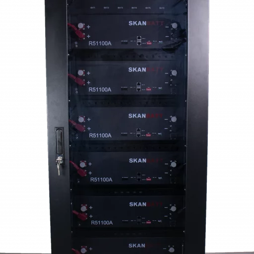 SKANBATT Kabinett/batteriskap for lithium rackmoduler 3U