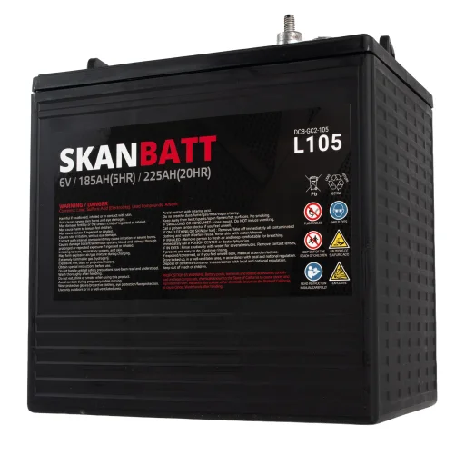 SKANBATT L105 Deep Cycle Batteri 6V 225Ah (264x181x276mm)