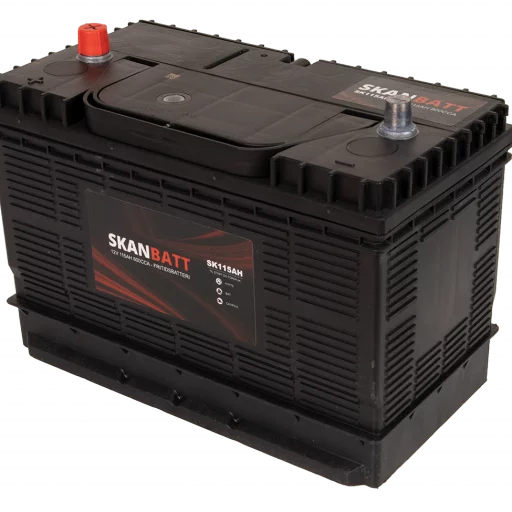 SKANBATT Fritidsbatteri 12V 115AH 800CCA (330x172x222/242mm) +midtstilt