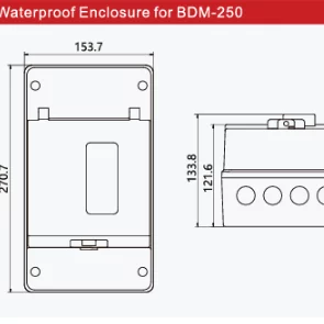 Innkapsling for BDM-250 DC effektbryter, IP65