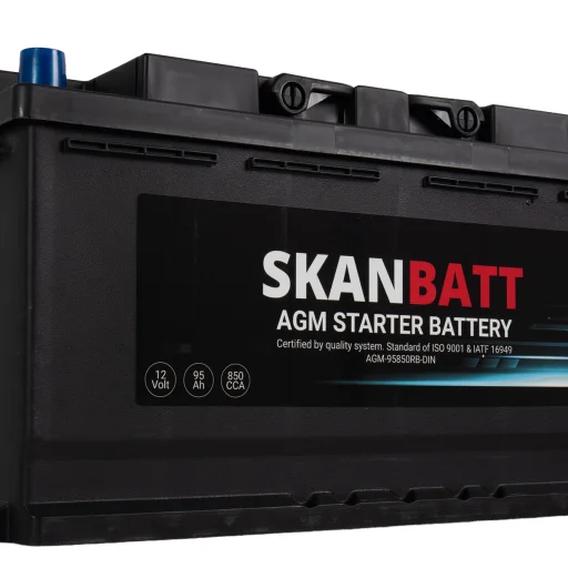 SKANBATT AGM Startbatteri 12V 95AH 850CCA (353x175x190mm) +R