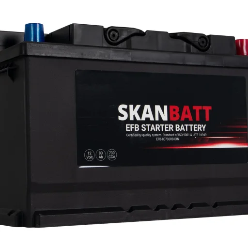 SKANBATT EFB Startbatteri 12V 80Ah 730CCA (315x175x190mm) +R