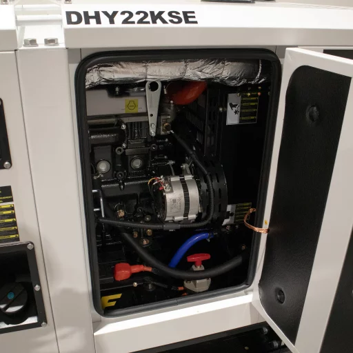 HYUNDAI DHY22KSE Diesel strømaggregat 230V 3-FAS 22kVA - 1500RPM - Vannkjølt