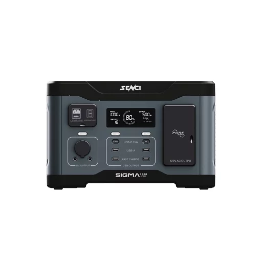 SENCI Lithium LPS 1152Wh Power Station med 1500W (3000W) sinus inverter