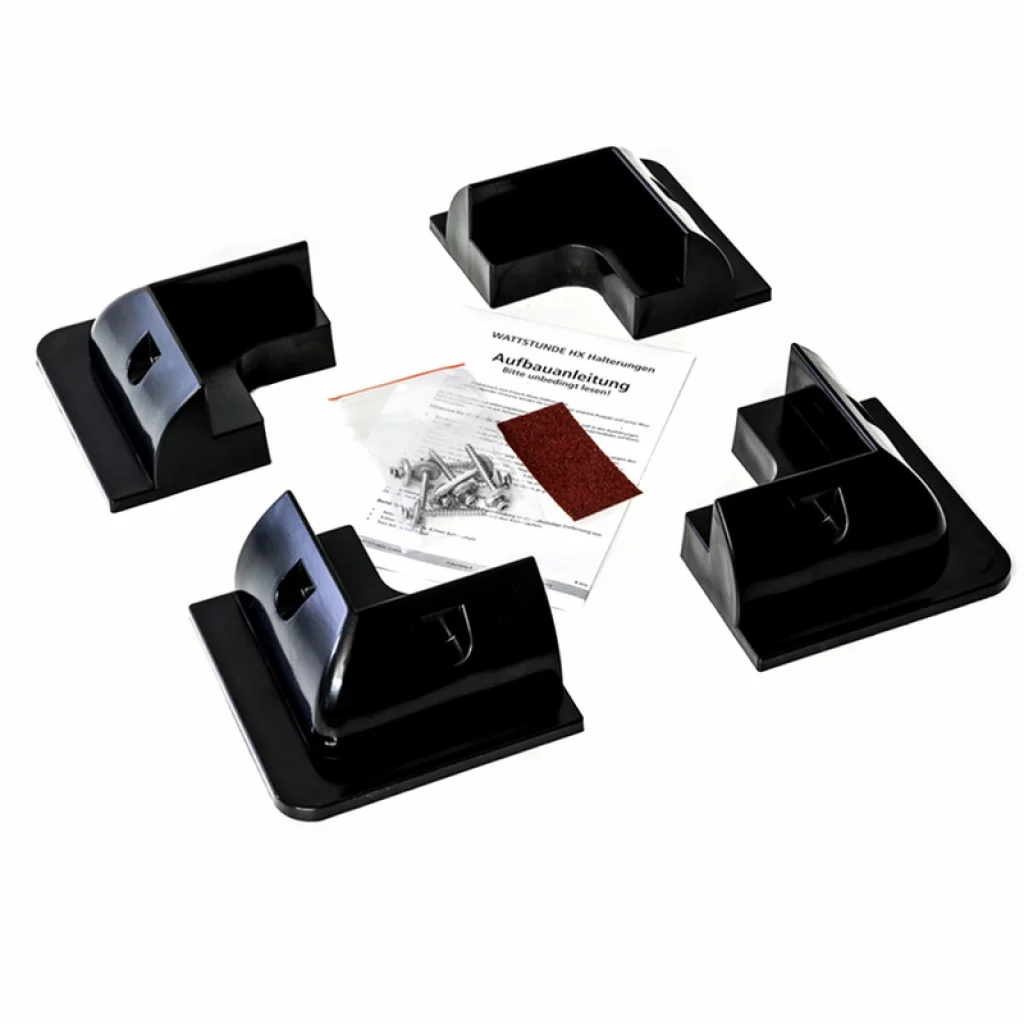 Hjørnebrakett til solcelle (sett) - Sort (SM-ABS-A01)