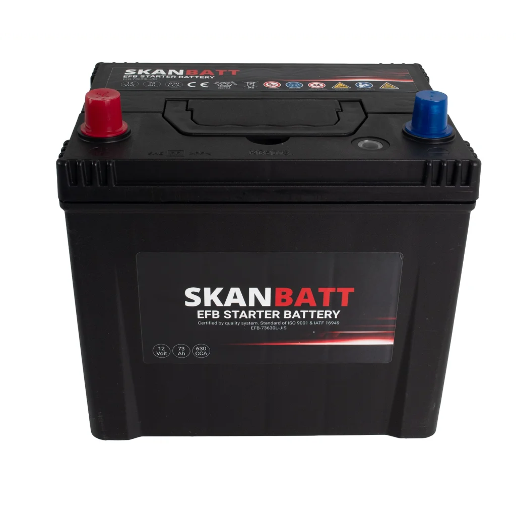 SKANBATT EFB Startbatteri 12V 73AH 630CCA (232x173x225mm) +L