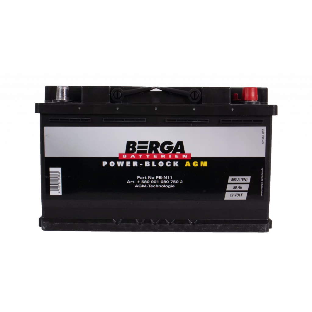 BERGA Power Block AGM 12V 80AH 800CCA (315/175/190mm)