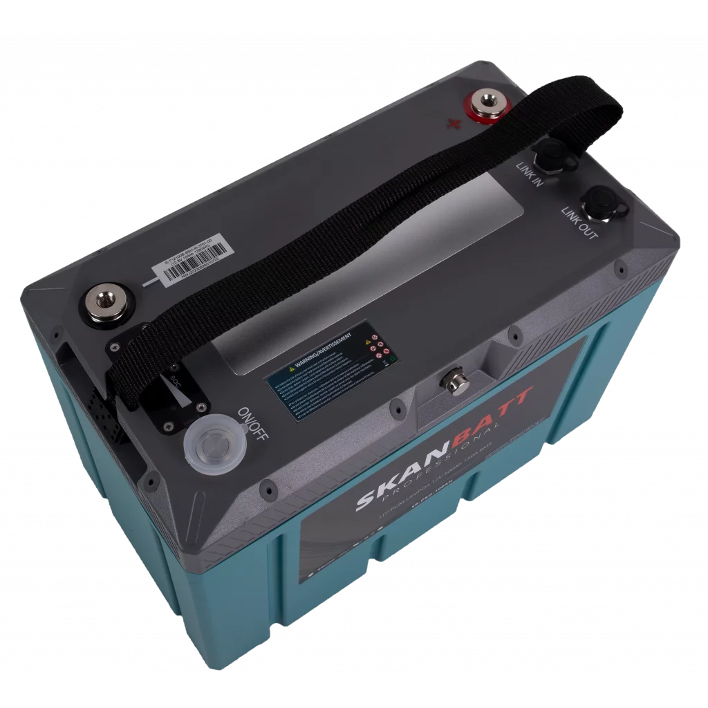 SKANBATT Lithium HEAT - IP67 - 12V 100Ah 150A BMS - HEAT - BT