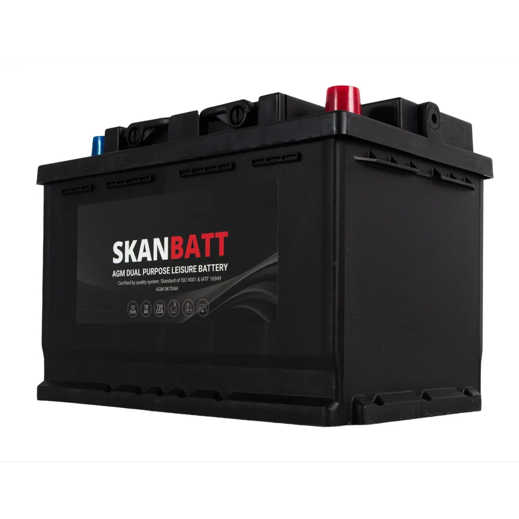 SKANBATT AGM Dual Purpose 12V 70AH 720CCA/850CA (278x175x190mm) +H