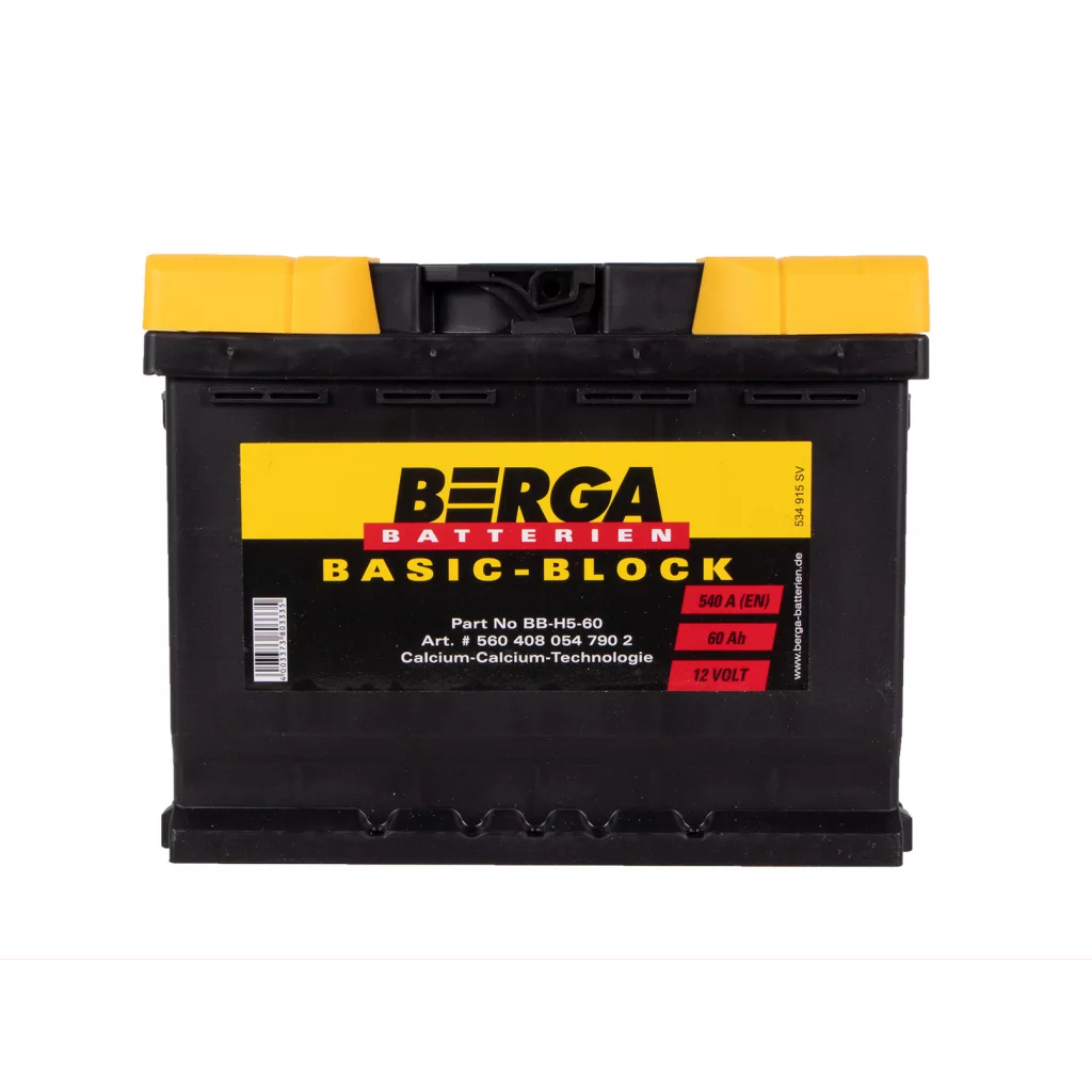 BERGA Basic Block 12V 60AH 540CCA (242/175/190mm)