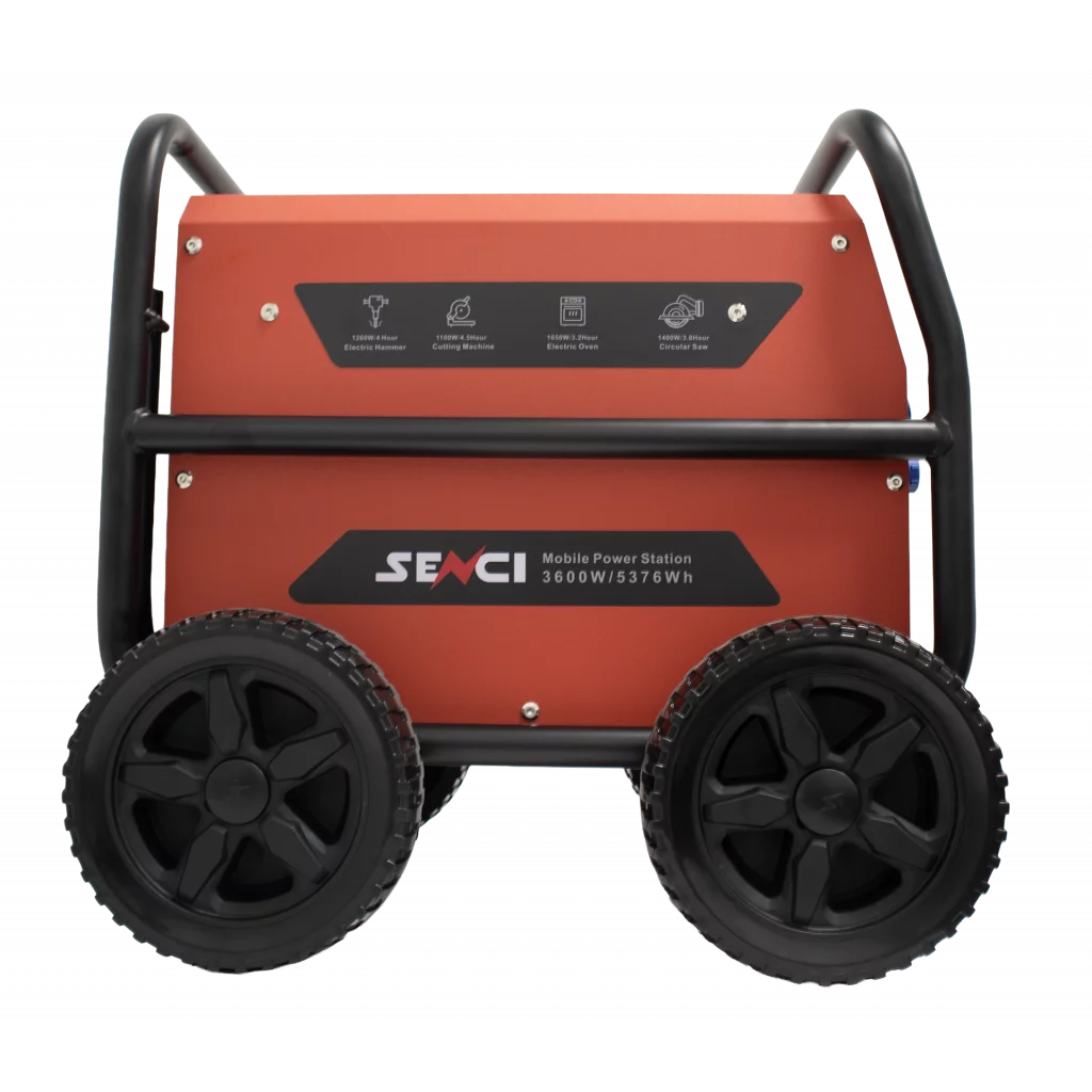 SENCI Lithium LPS 5376Wh Power Station med 3600W (7200W) sinus inverter - HD Utebruk
