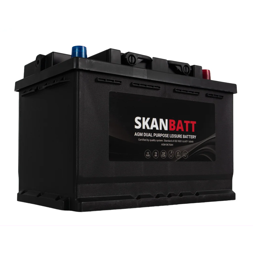 SKANBATT AGM Dual Purpose 12V 70AH 720CCA/850CA (278x175x190mm) +H