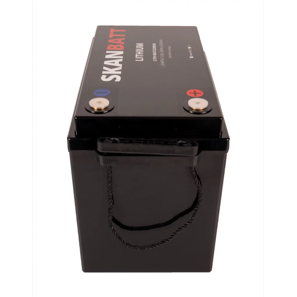 SKANBATT Lithium Batteri 12V 200AH 200A BMS (345x190x245mm)