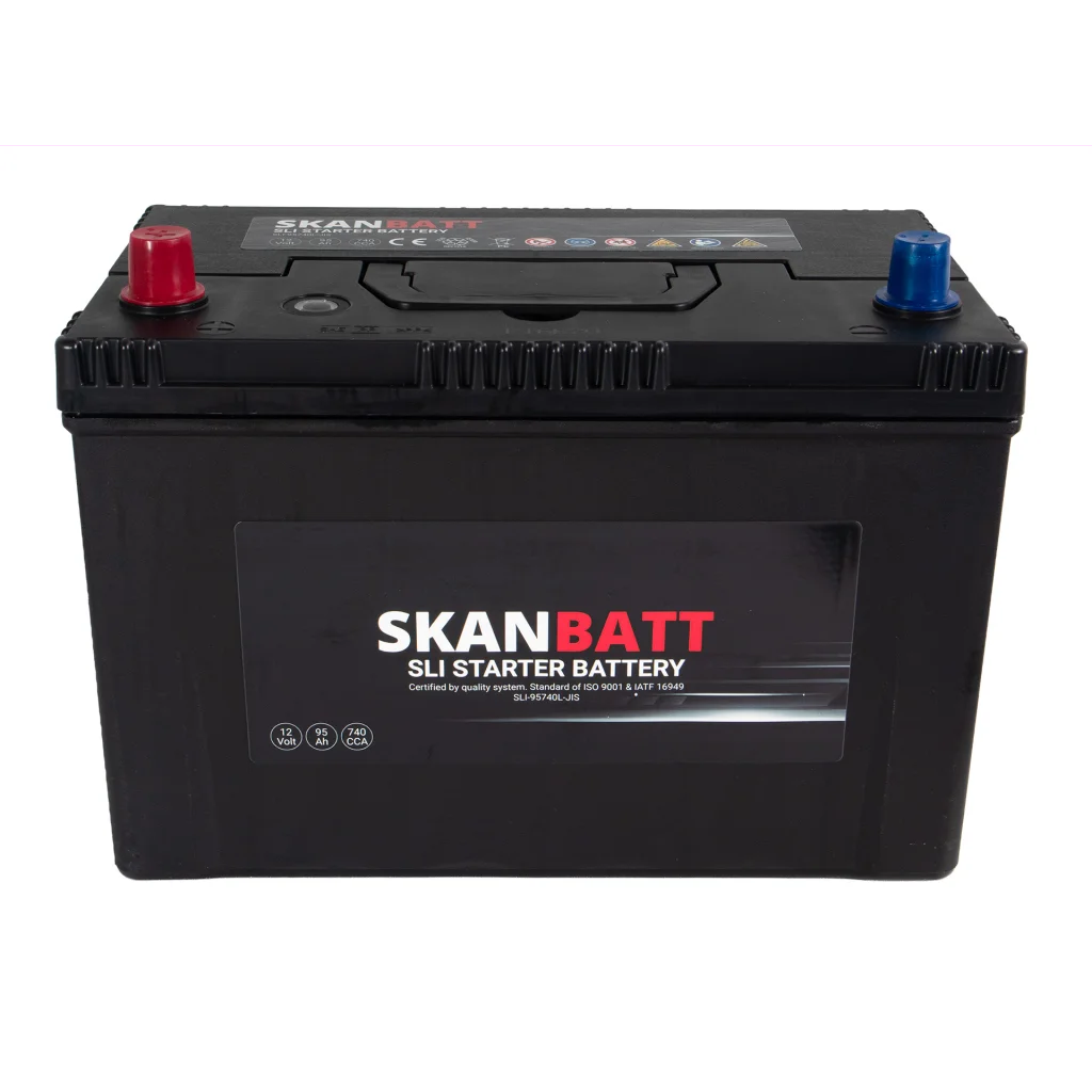 SKANBATT SLI Startbatteri 12V 95AH 740CCA (304x172x225mm) +L