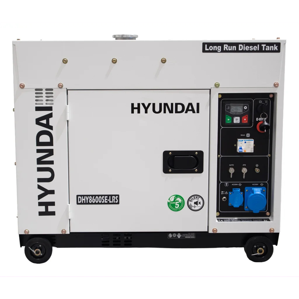 HYUNDAI DHY8600SE Strømaggregat 6300W - Elektrisk start - Diesel - Forvarming - 30L