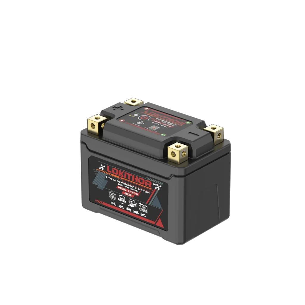 LOKITHOR Lithium MC Batteri 12V 3Ah - 113x70x85mm - Bluetooth - Heat