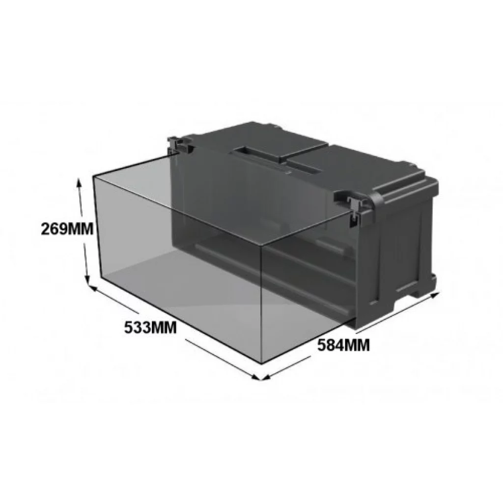 Batterikasse 533x584x269mm (Innvendig)