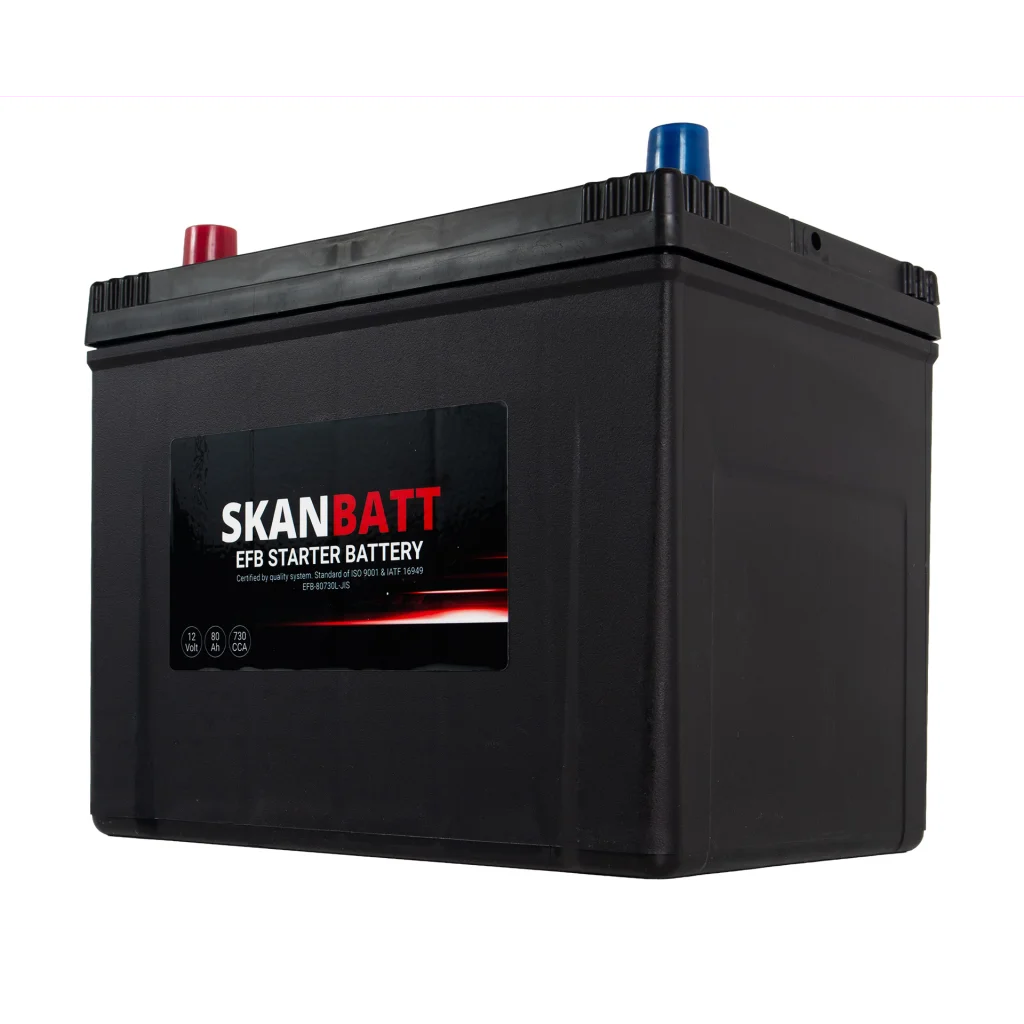 SKANBATT EFB Startbatteri 12V 80AH 730CCA (260x17x225mm) +L