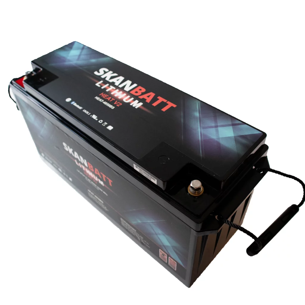SKANBATT V2 Lithium Batteri 51,2V 50Ah 50A BMS - HEAT - Bluetooth (483x170x240mm)