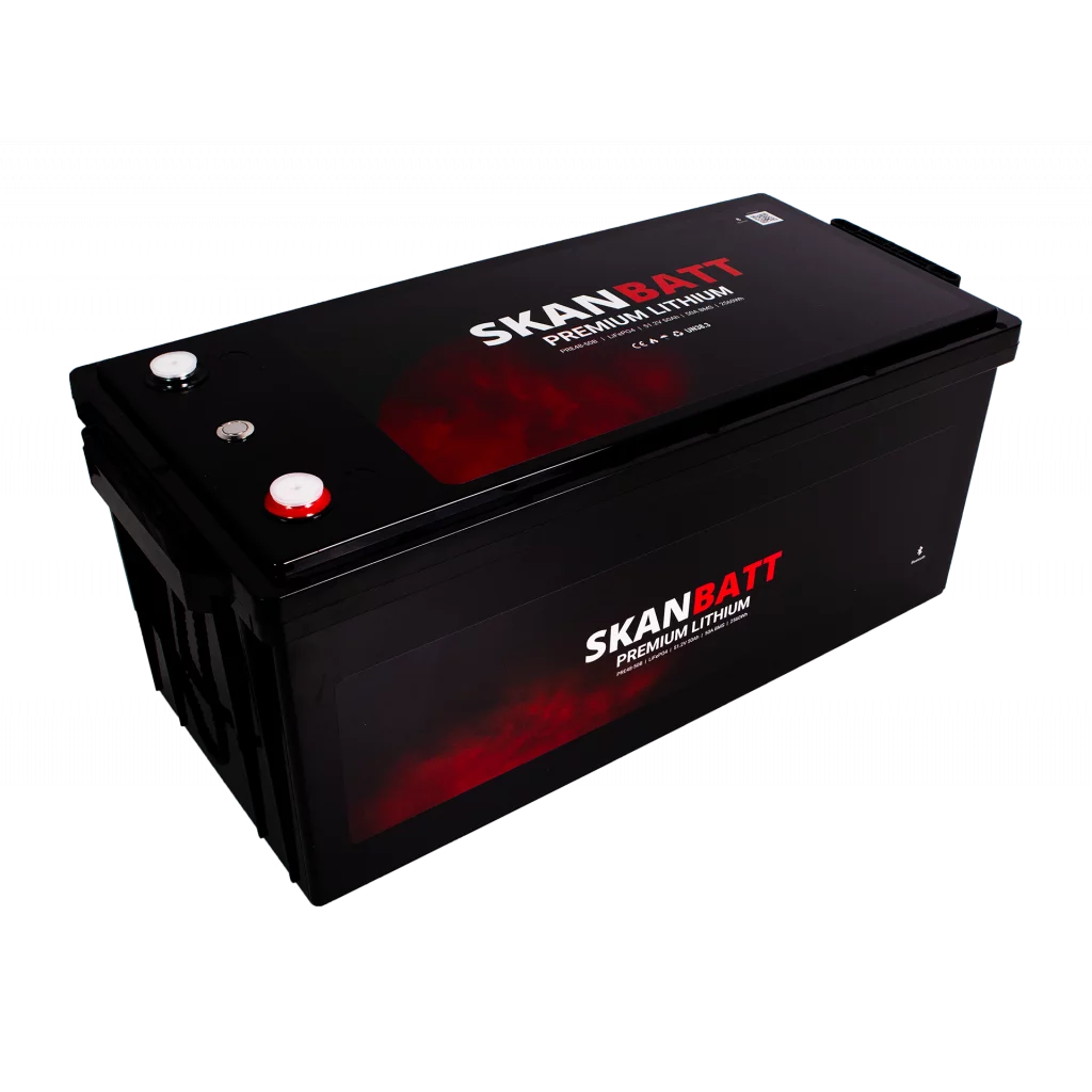SKANBATT Premium Lithium - 48V 50Ah 50A BMS - 522x238x218mm - Bluetooth - 8 Års garanti
