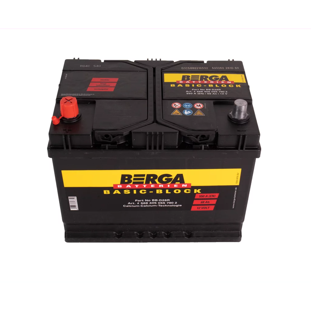 BERGA Basic Block 12V 68AH 550CCA (261/175/220mm)