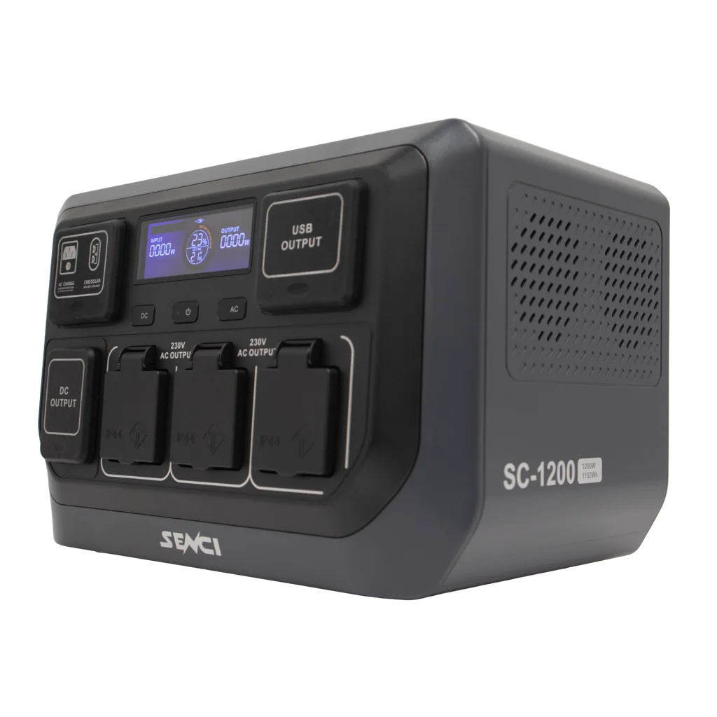 SENCI Lithium LPS 1152Wh Power Station med 1200W (2400W) sinus inverter
