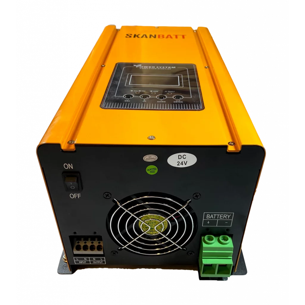 SKANBATT Kombi Batterilader og Inverter 24V 2000W (VEIL Kr. 5995.-)