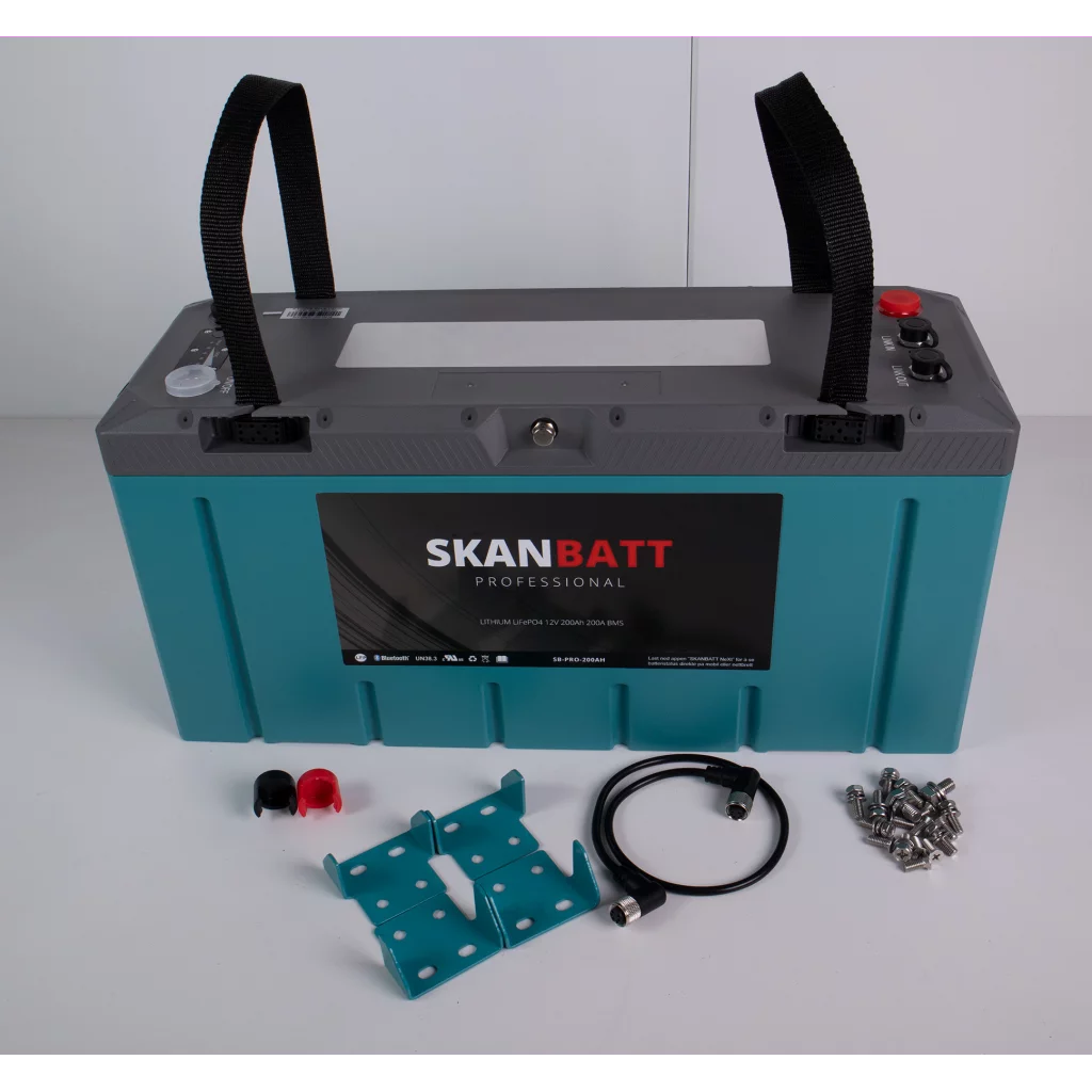 SKANBATT Lithium HEAT - IP67 - 12V 200Ah 200A BMS - HEAT - BT