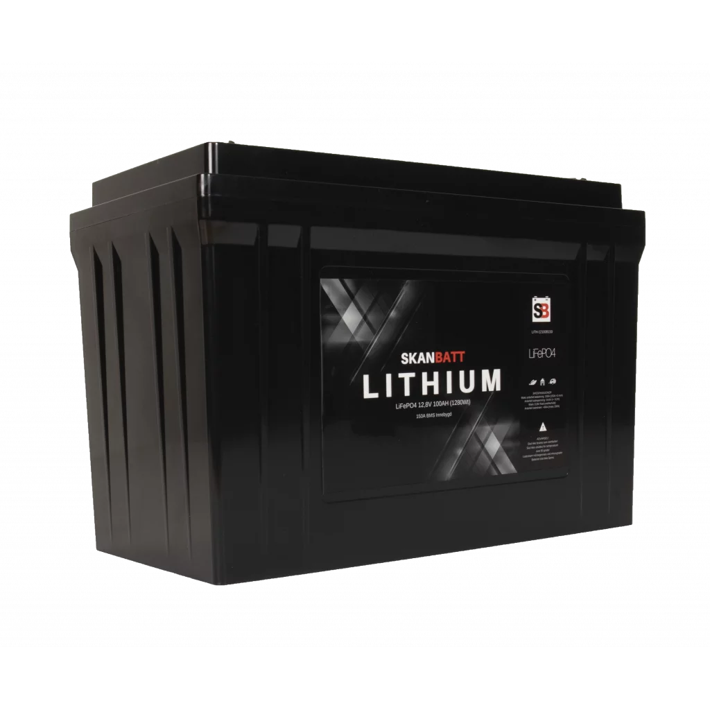 SKANBATT Lithium Batteri 12V 100AH 150A BMS