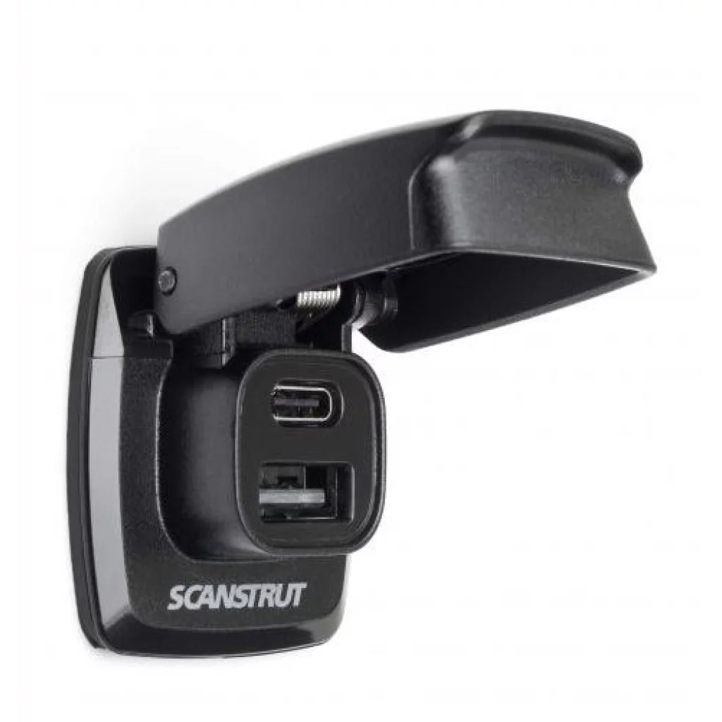Scanstrut Dual USB-C og USB-A Kontakt Sprutsikker