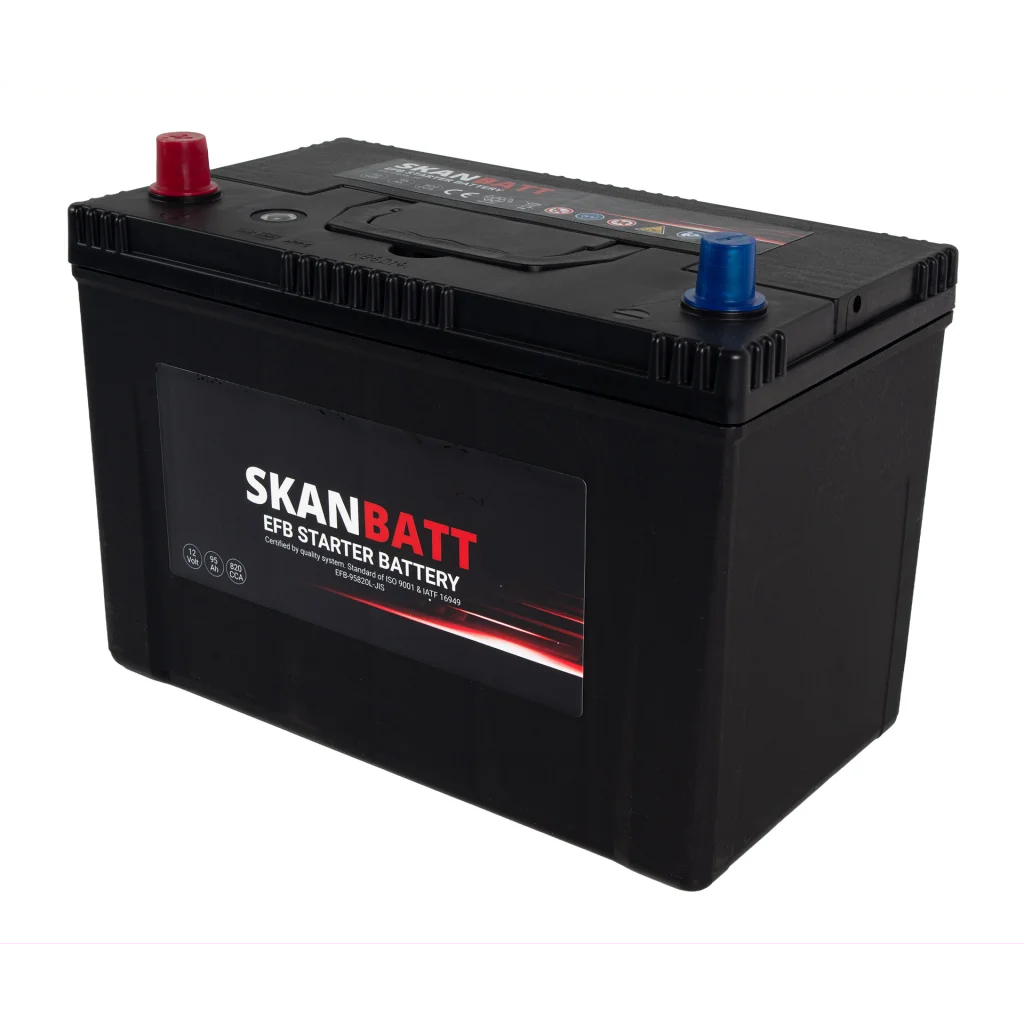 SKANBATT EFB Startbatteri 12V 95AH 820CCA (304x172x225mm) +L