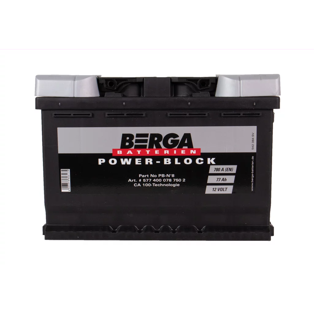 BERGA Power Block 12V 77AH 780CCA (278/175/190mm)