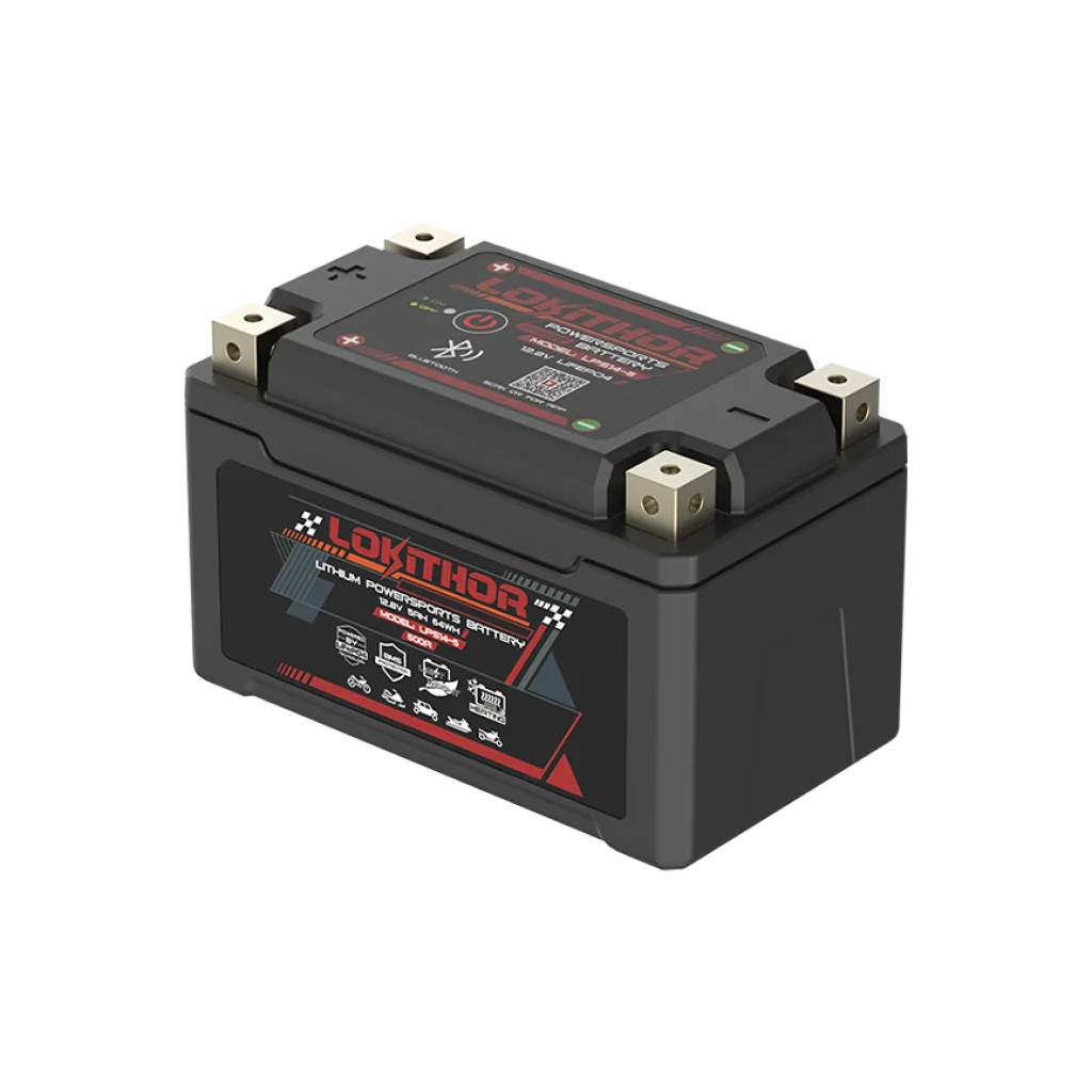 LOKITHOR Lithium MC Batteri 12V 5Ah - 149x87x93mm - Bluetooth - Heat