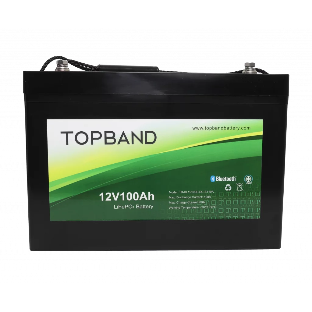 TOPBAND Lithium HEAT PRO - 12V 100AH - 100A BMS - Bluetooth og Varme (TOP-HEAT100150BS)