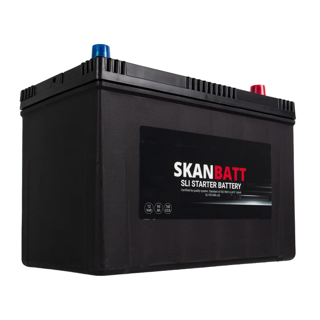 SKANBATT SLI Startbatteri 12V 95AH 740CCA (304x172x225mm) +R