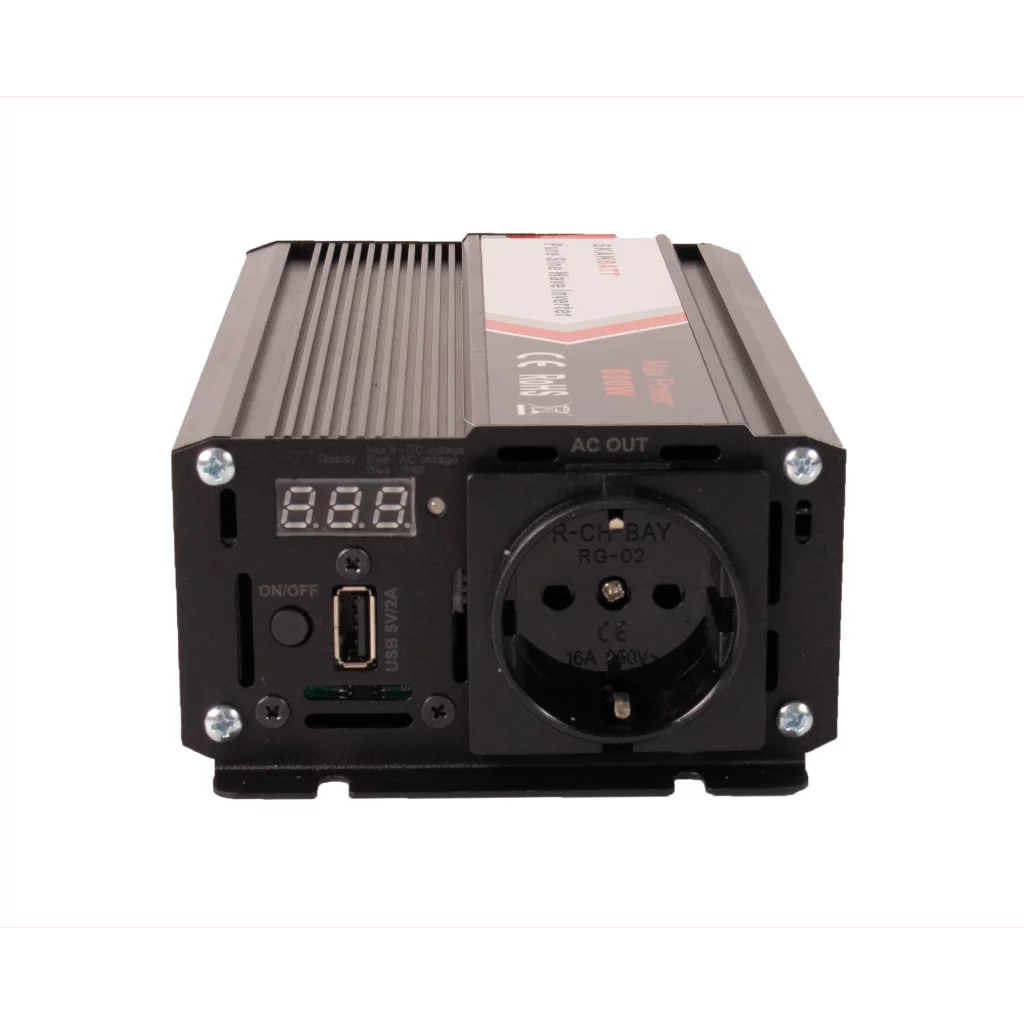 SKANBATT Inverter 12V 600W Ren Sinus