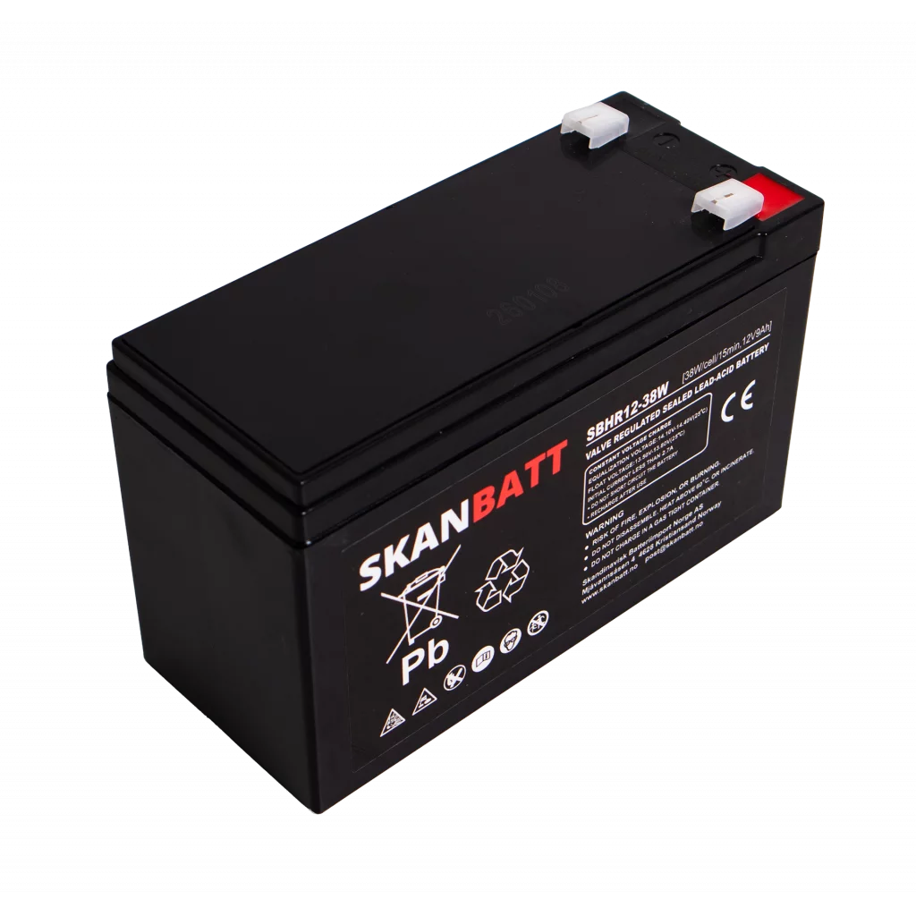 SKANBATT High Rate AGM Batteri 12V 9AH (151x65x93,5mm) F2