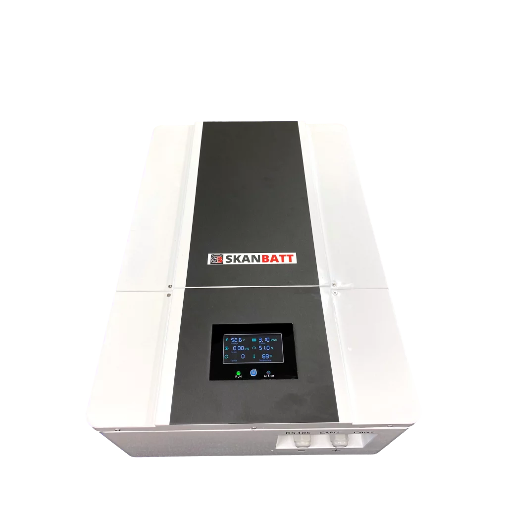 SKANBATT PowerWall LiFePO4 51,2V 120Ah - 6,144kWt - WIFI - HEAT