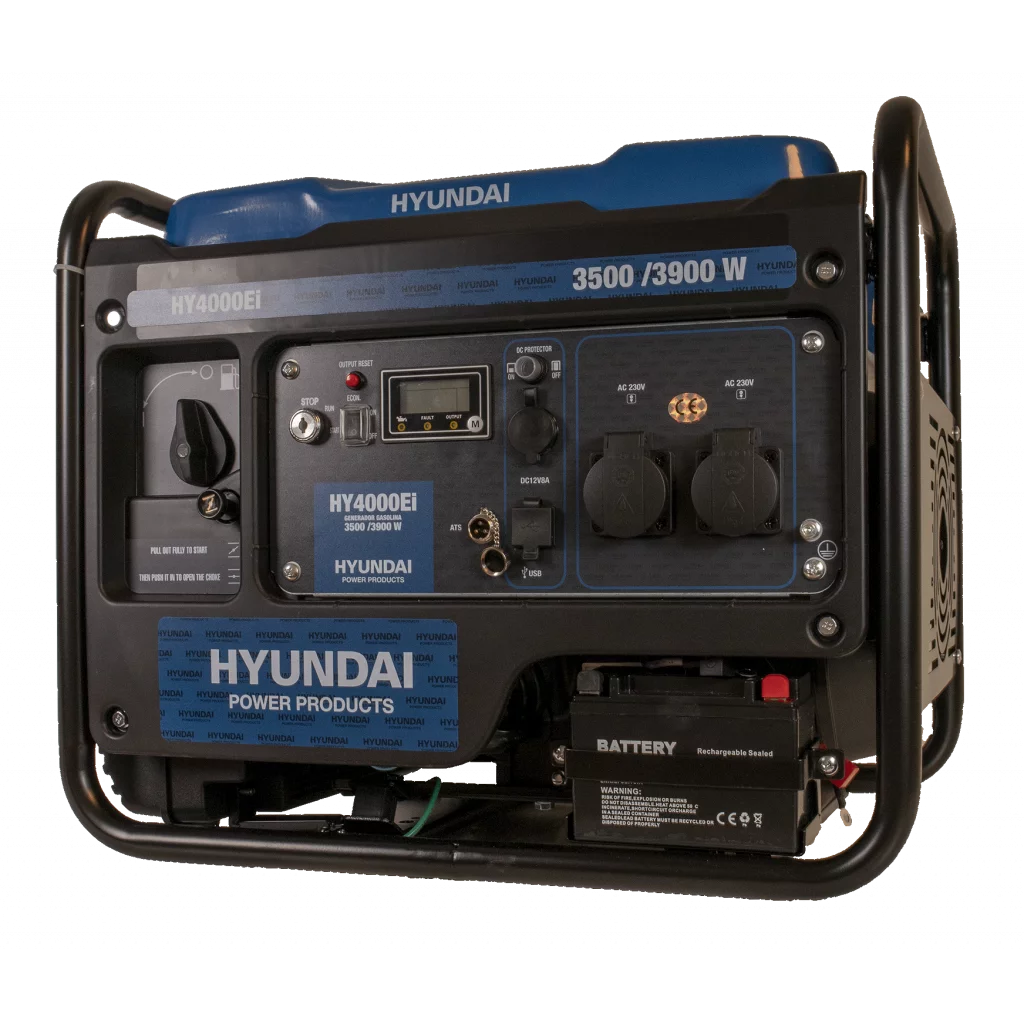 HYUNDAI HY4000Ei Inverter Aggregat 3900W - Fjernkontroll og ATS