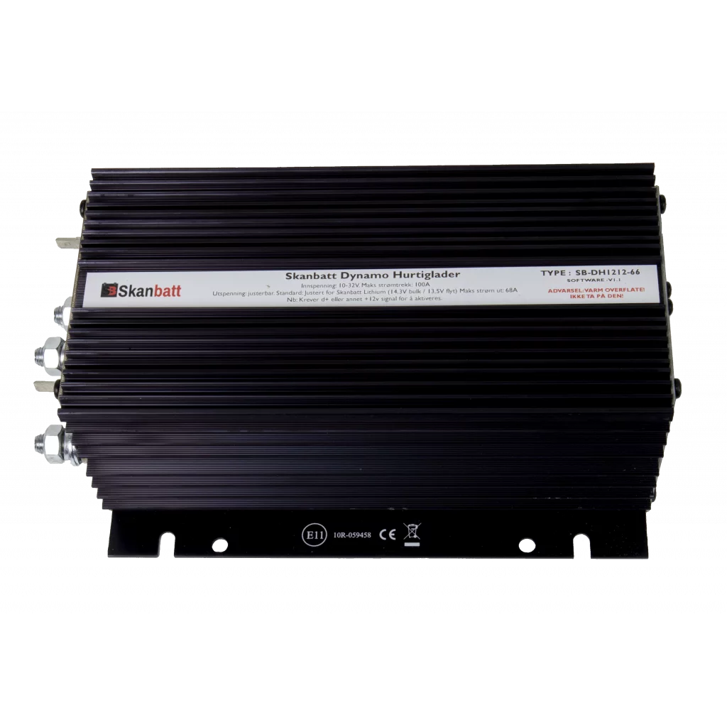 SKANBATT Fricampingpakke - 66A Dynamo Hurtiglader m/blåtann - DCDC for alle bobiler