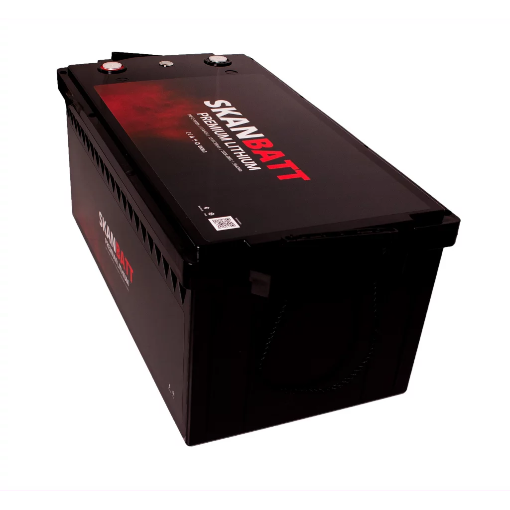 SKANBATT Premium Lithium - 12V 300Ah 200A BMS - 523x269x218mm - Bluetooth - Heat - 8 Års garanti