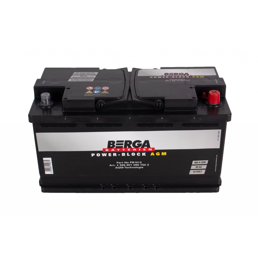 BERGA Power Block AGM 12V 95AH 850CCA (353/175/190mm)