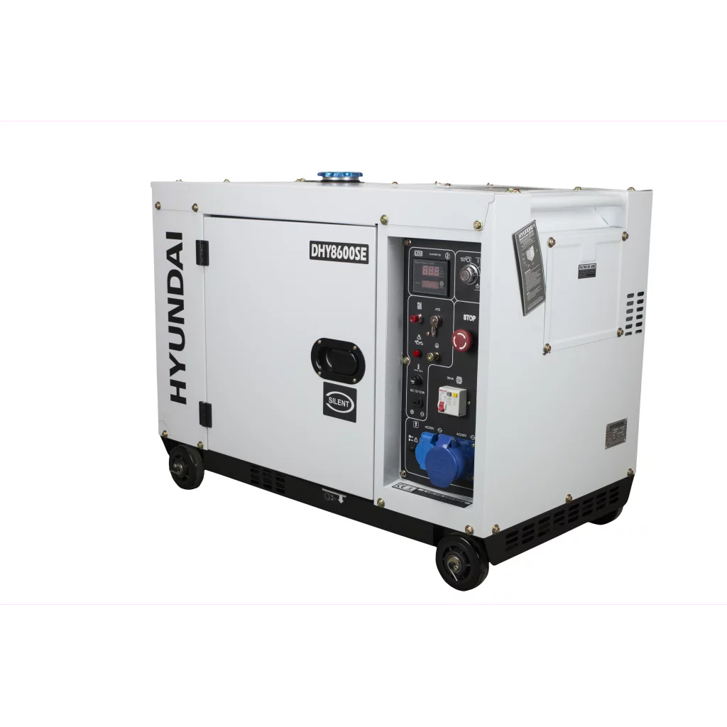 HYUNDAI DHY8600SE Strømaggregat 6300W - Elektrisk start - Diesel - Forvarming