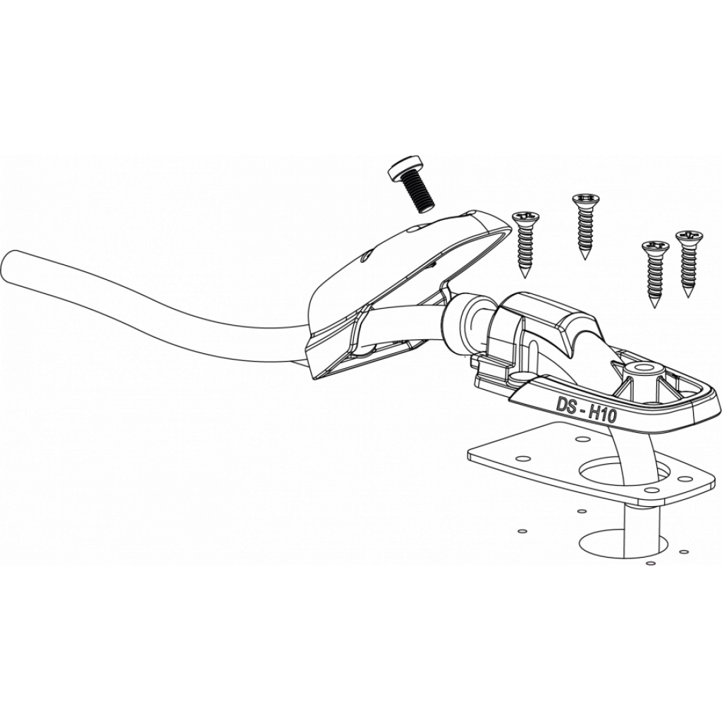 Scanstrut DS-H10 SORT kabelgjennomføring 6-10 mm