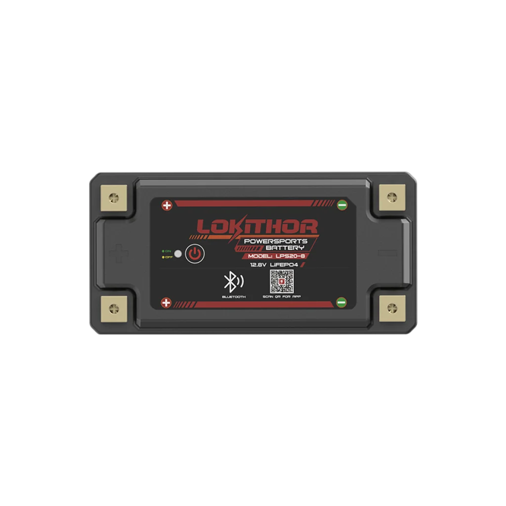 LOKITHOR Lithium MC Batteri 12V 8Ah - 175x87x130mm - Bluetooth - Heat