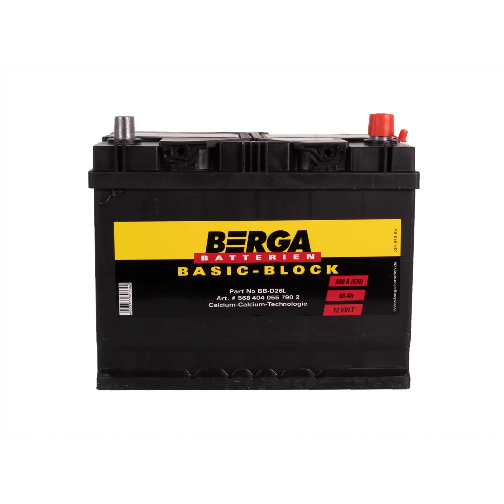 BERGA Basic Block 12V 68AH 550CCA (261/175/220mm)