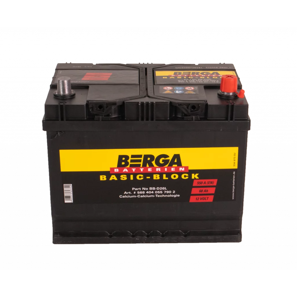 BERGA Basic Block 12V 68AH 550CCA (261/175/220mm)