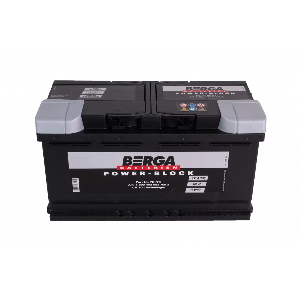 BERGA Power Block 12V 100AH 830CCA (353/175/190mm)