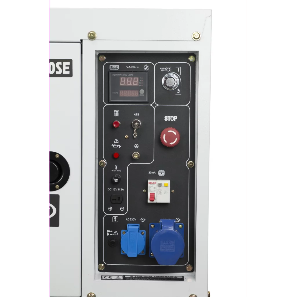 HYUNDAI DHY8600SE Strømaggregat 6300W - Elektrisk start - Diesel - Forvarming