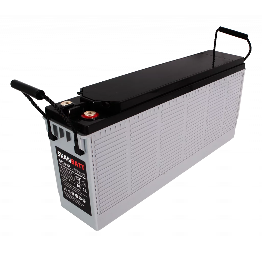SKANBATT AGM Batteri 12V 100AH - Frontterminaler